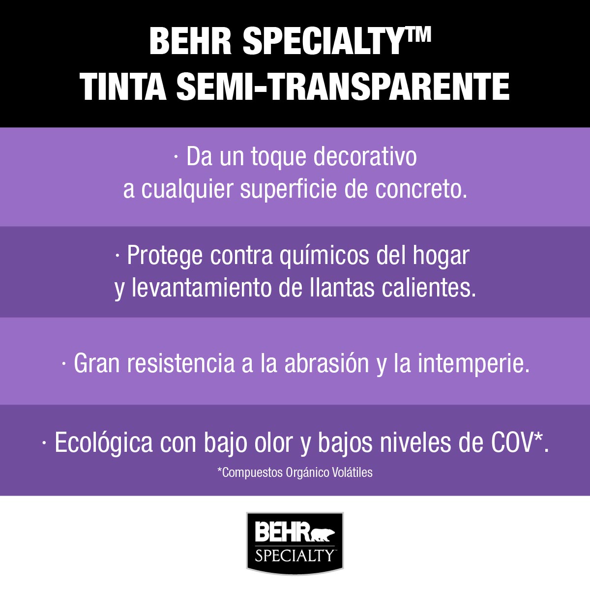 Behr Specialty Tinta Semi Transparente Home Depot México